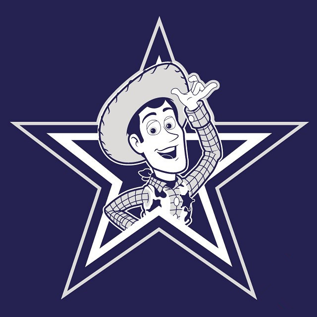 Dallas Woody logo fabric transfer